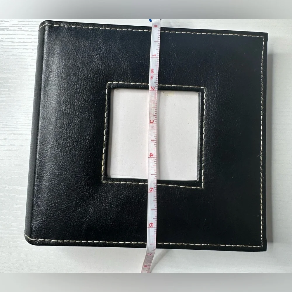 Black Photo Album with Stitch Lining